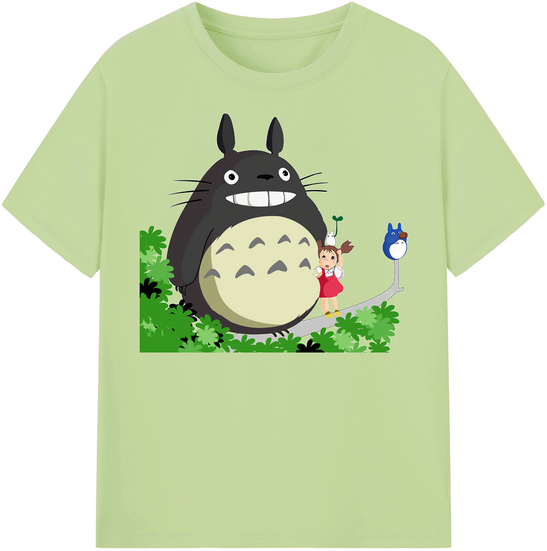 （画像用） となりのトトロ 草壁メイ 草壁サツキ My Neighbor Totoro Satsuki Kusakabe Mei Kusakabe 綿100％半袖Tシャツ（フロントプリント）
